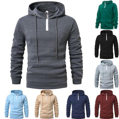 Men's Hooded Sweatshirt Full Zip Up Casual Jacket With Pockets Warm Winter Sports Outerwear