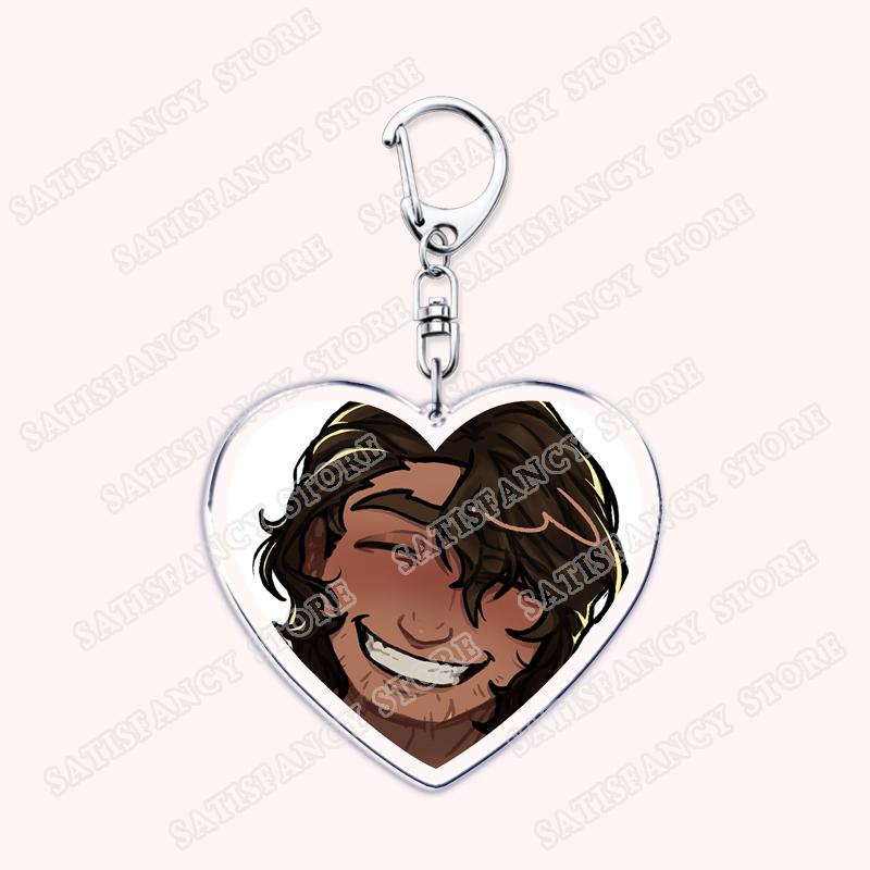 YKMET Game Love Boyfriend To Death Heart Shape Keychain for Accessories Pet Strade Ren Keyring Jewelry Friends Fans Gamers Gifts