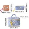 3pcs/Set Plaid Cosmetic Bag Set Simple Style Large Capacity Portable Cosmetic Tools Storage Bag for Home Bathroom Toiletry Bag