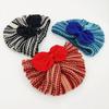 Autumn and Winter New Children's Chiffon Bow Striped Wool Hat, Girls, Baby Hat Knitting