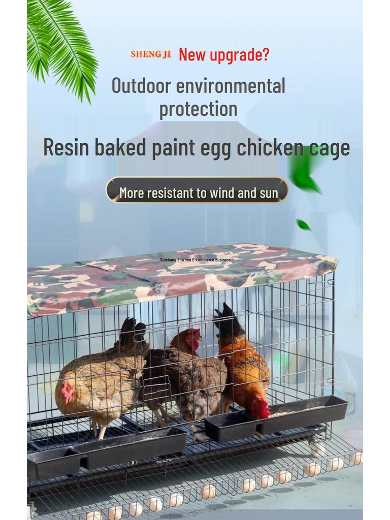 Extra Large Foldable Chicken Coop with Thickened Wire for Egg-Laying