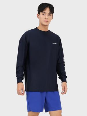 Akuatika Men'S Rash Guard Aqauts24001 (Navy) + Pz Shorts 2-Piece Set (Only One)