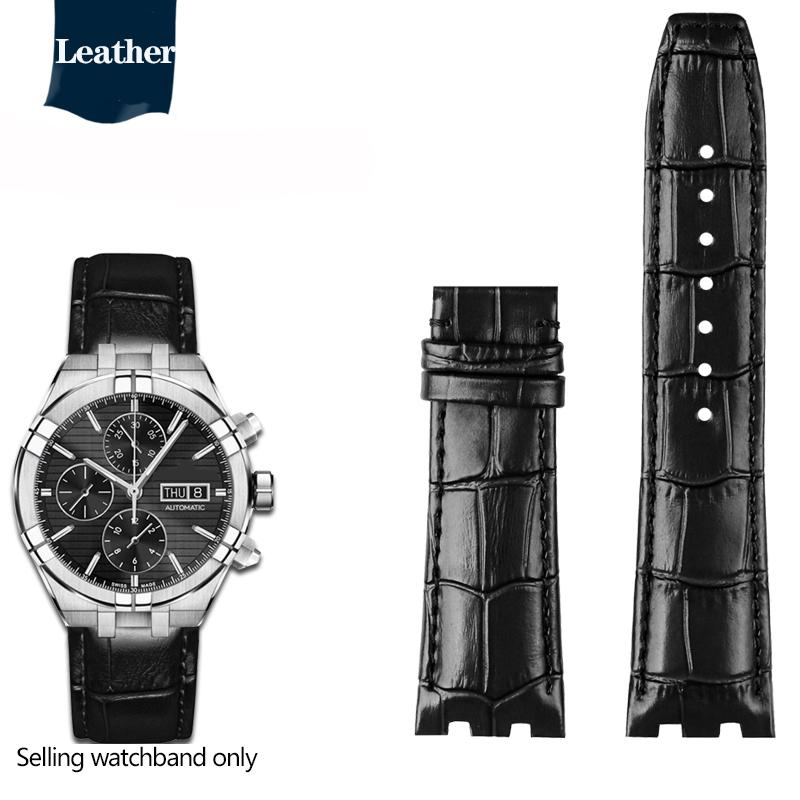 

Натуральная кожа для серии MAURICE LACROIX AIKON AI6038 AI6008 Часы с тремя стрелками Модифицированный ремешок с вогнуто-выпуклым устьем Черный Синий