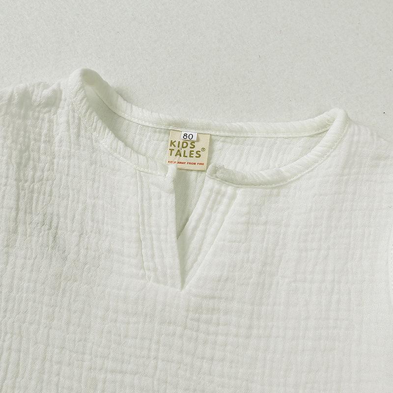 Kinderweste Koreanischer Stil Künstlerischer Stil Ärmellos Basisshirt für Jungen und Mädchen Einfarbiges Oberteil