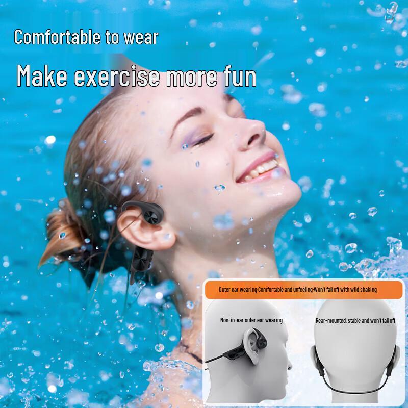 Sayrelances B30X Bone Conduction Sport Swimming Waterproof Bluetooth Headset