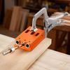 Pocket Hole Jig Kit, 12.7 to 38.1 mm Adjustable, Jig Pocket Hole System with Toolcase, C-Clamp, Step Drill, Hex Wrench, Drill Stop Ring, Square Drive