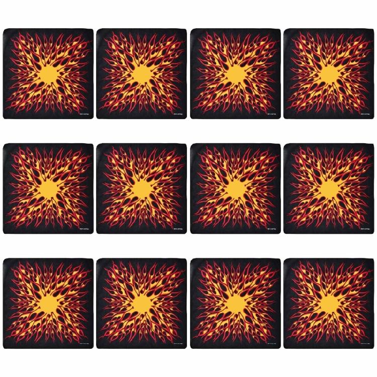12 pcs Running Dancing Head Scarf Hiphop Hair Scarf Beautiful Pattern Square Decorative Scarf Costume Accessories