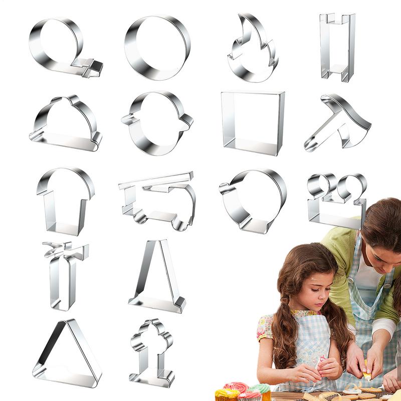 Cookie Cutter Shapes Stainless Steel Fondant Mold Fire Fighting Equipment Cookie Cutter Set Of 16 For Kids Adults Wedding