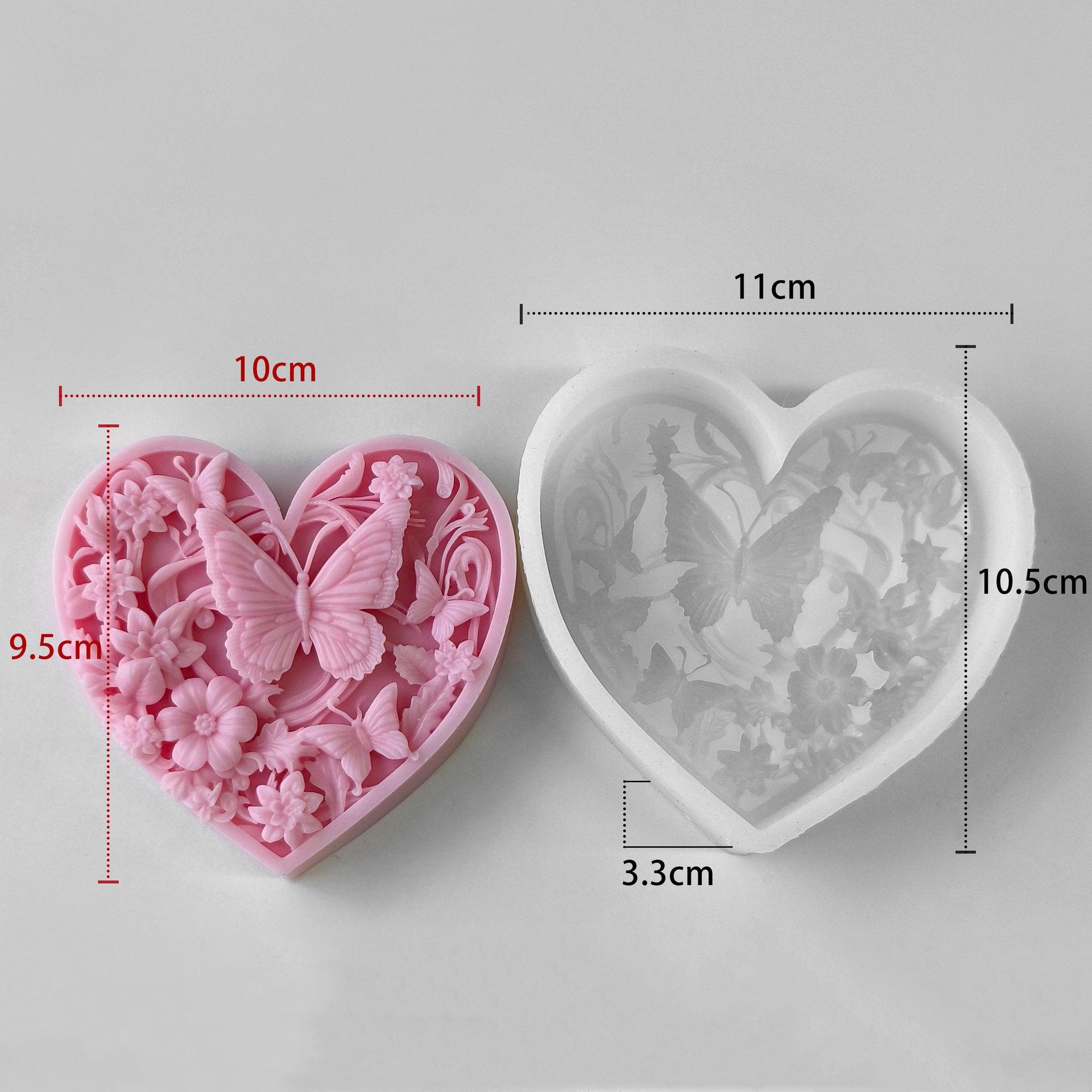 

Силиконовая форма «Любовь-бабочка», форма для самостоятельного изготовления сердца, ароматическая свеча ко Дню святого Валентина, гипсовые формы для украшения, принадлежности для мыла ручной работы