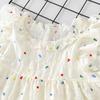 Baby Mädchen buntes Blumenmuster Kleid ärmellos Rüschenkragen Kleinkind Sommer lässig A-Linie Baumwollkleid für Kinder Kleidung