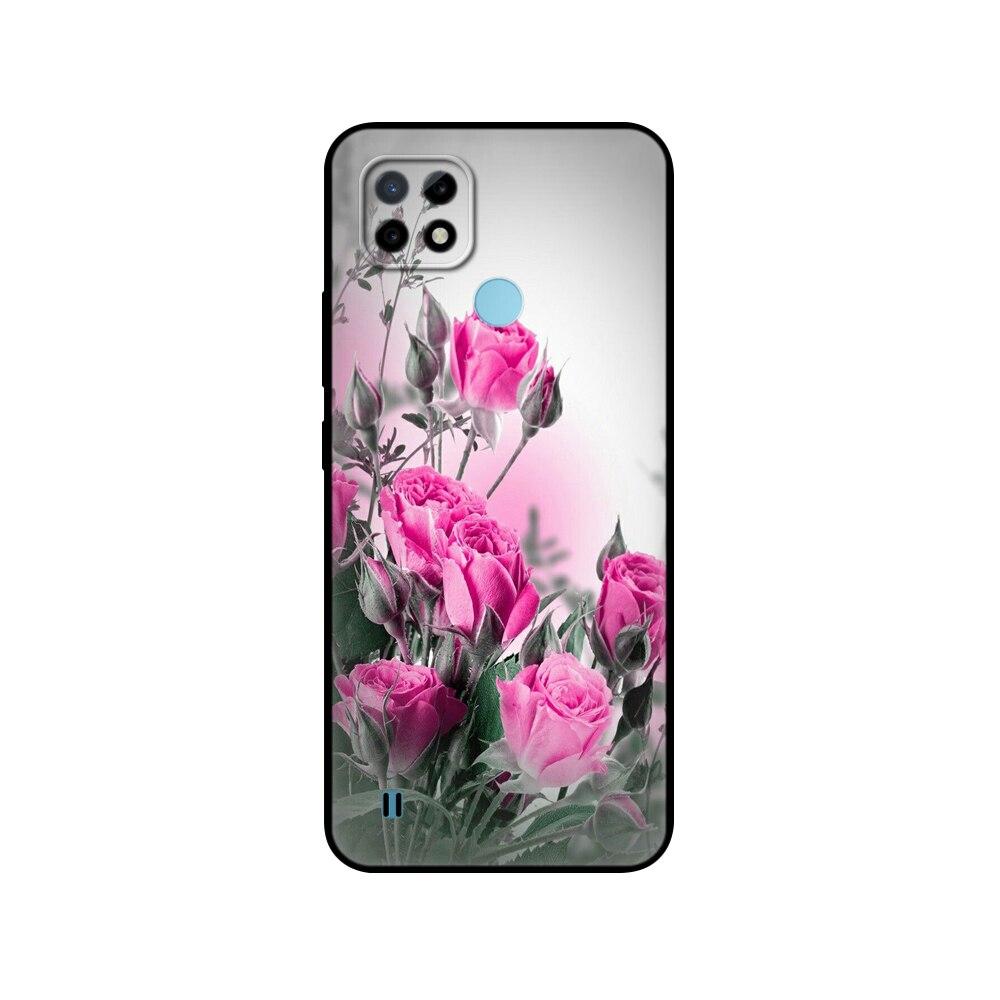 For Realme C21 Case Silicon Back For OPPO RealmeC21 C 21 Phone Covers 6.5" Funda RMX3201 Bumper Capa Etui Soft Black Tpu Case