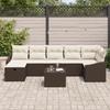 VidaXL Ensemble de canapé de jardin 8 pièces avec coussins Marron en Poly Rotin 3360639