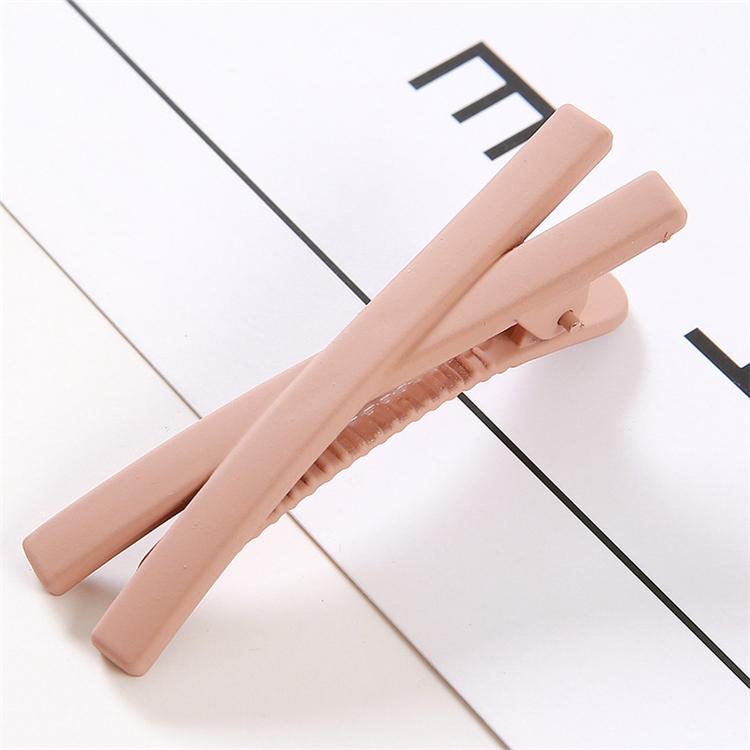 PL Water Drop Type Matte Texture Bb Clip Candy Color Cross Word Korean Girl Heart Hair Clip