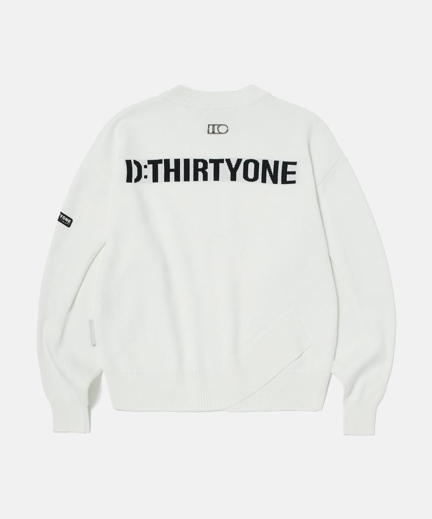 DTHIRTYONE Logo-Jacquard Sweater (Off White)