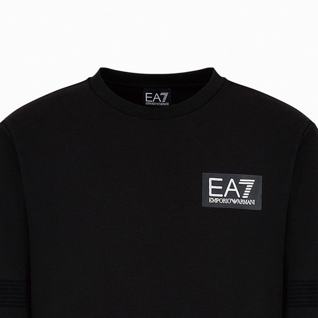 Emporio Armani EA7 FW23 Letter Logo Pattern Printed Long Sleeve Sweatshirt Men Sweatshirt Black 6RPM54-PJ9FZ-1200