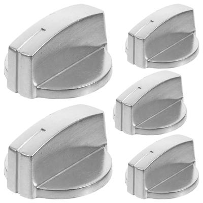 5 Pcs Toaster Oven Knob Metal Switch Gas Barbecues Stove Control Knobs for Cooktop