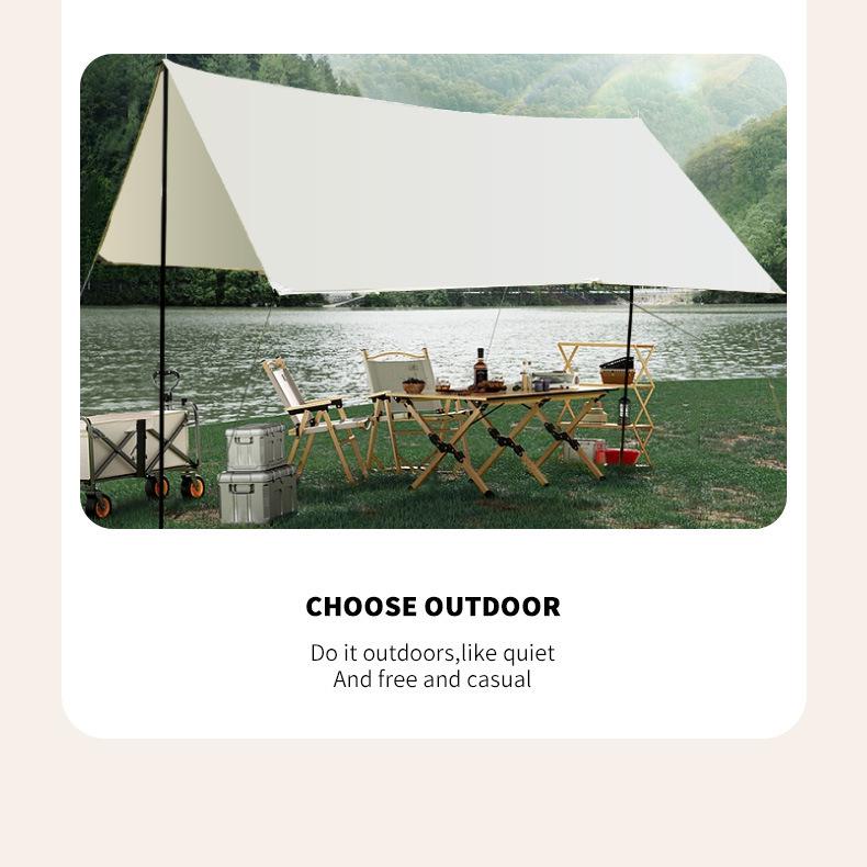 Portable Outdoor Sunshade Rainproof Tent Tarp for Camping and Beach