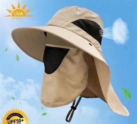 

Summer Sun Hats UV Lightweight Sun Hat for Men & Women for Fishing, Hiking, Camping & Outdoor Activities бежевый