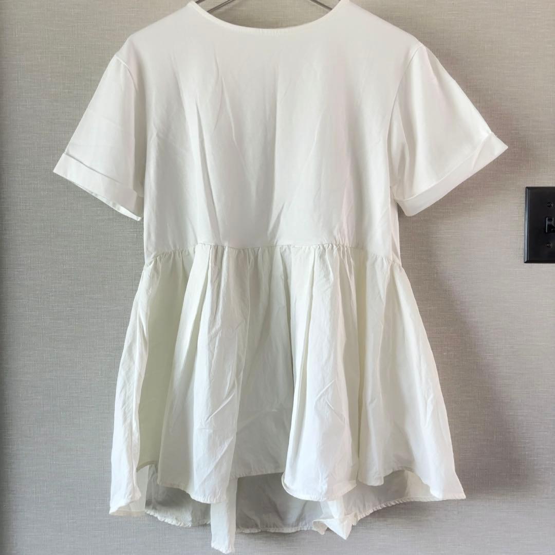 Earth Music and Ecology Peplum Tunic T-shirt F White