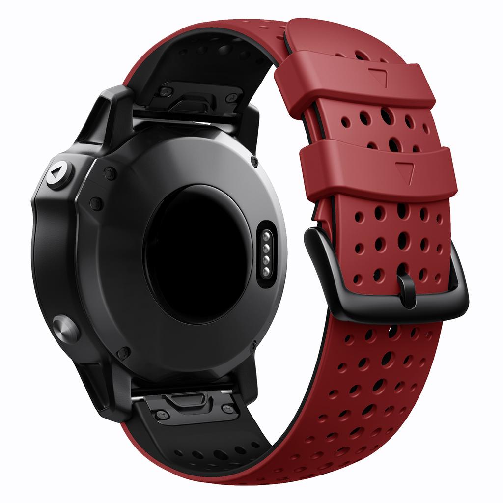Silicone Watchband for Garmin Fenix 5X/Fenix 3 26mm Easy Fit for Fenix 5X Plus/Fenix 6X/Fenix 6X Pro/2 Delta PX