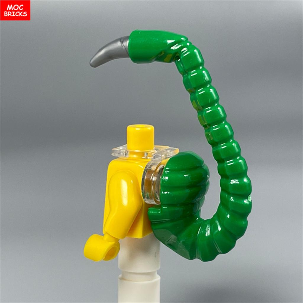 Non-Toxic 4Pcs Moc Bricks 4Cm Figure Wear Scorpion Tail Weapon Wild Animals Model Educational Building Blocks For Children Kids Gifts