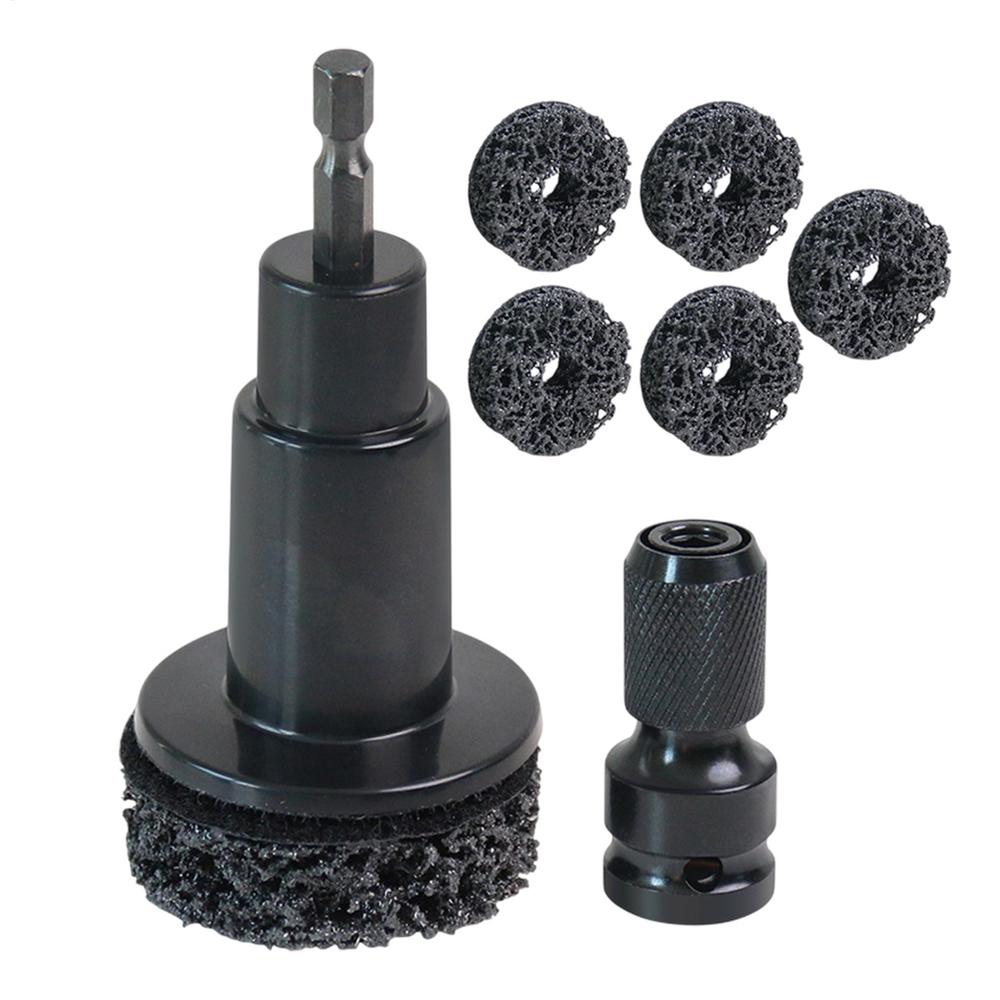 Stud Rust Removal Tool Wheel Stud Resurfacing Kit Clean Lug Nuts Paint Stripping Tool Grinding Heads Polish for Drivers Men
