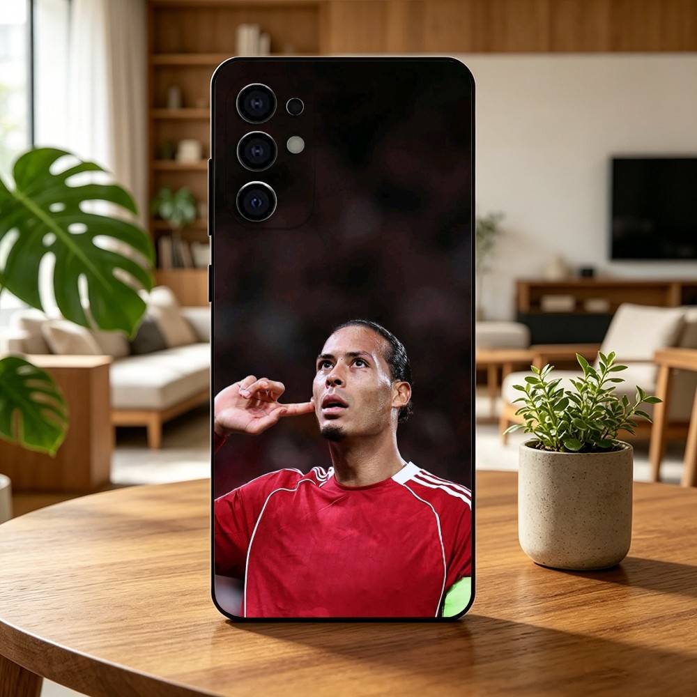 V-Virgil van D-Dijk FOOTBALL 4  Phone Case Black Silicone Soft For Samsung S25,S24,S21,S22,S23,S30,Ultra,S20,Plus,Fe,Lite