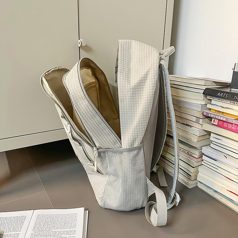 Large Capacity Backpack Men Travel Computer Backpack Letter Print Student Class Commuter Schoolbag