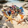 Custom Name Personalized ONE PIECE Print Beach Towel, for Trip Camping Beach Party Home Decor, Birthday Gift for Family & Friends
