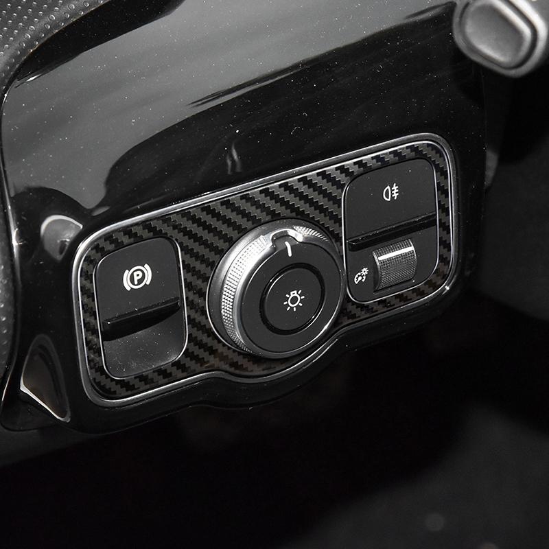 Stainless Steel Headlight Switch Frame Decoration Cover Trim For Mercedes Benz A B Class CLA GLA GLB W177 W247 C118 H247 X247