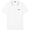 Cotton Polo Shirt With Logo Print Short Sleeve Men Tops White 1011851-1A14049-1W000