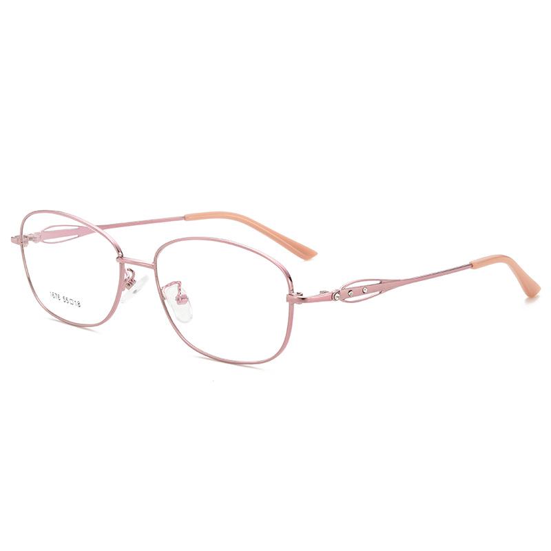 Women s Retro Oval Full Frame Myopia Presbyopia Glasses - Fashionable Metal Alloy Design