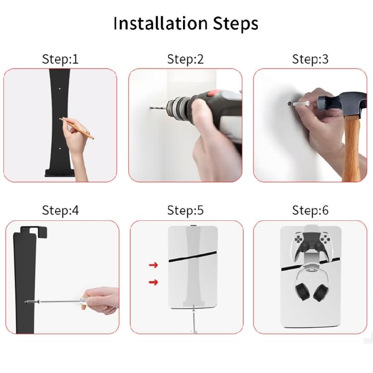 Wall Bracket Controller Holder Console Stand Host Rack Game Storage For Slim