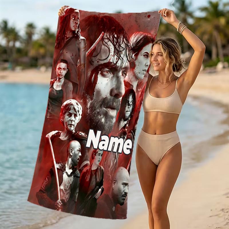 Customizable Personalized Beach Towels The Walking Dead Themed designs.Suitable for the Beach, Yoga, Sports;ideal As Beach Accessories