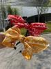 New Cashew Flower Rabbit Ears Wide Headband Women's Fashionable Bow Pressure Hair Hoop Knotted Fabric Headband