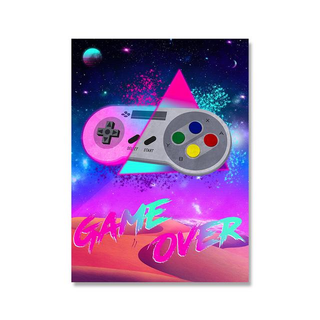 

Современный настенный декор, красочные ручки для игрового автомата, холст, живопись, художественный постер и принты, декоративная картина для подростковой спальни, бара 21X30cm No Frame