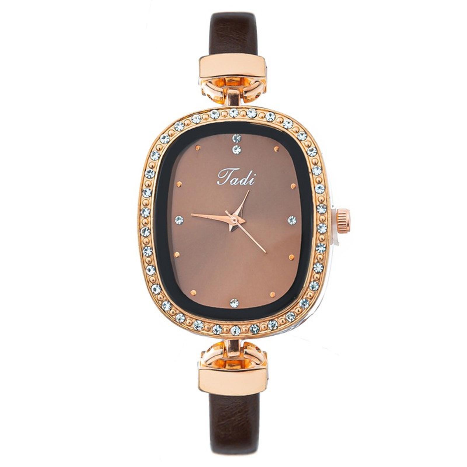 

Women Fashion Leather Watch One Size кофейный