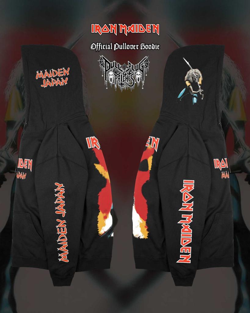 Iron Maiden - Maiden Japan Pullover Hoodie Men Women Oversized Streetwear Y2k Fleece Sweatshirt Heavy Metal Band Graphic Clothing