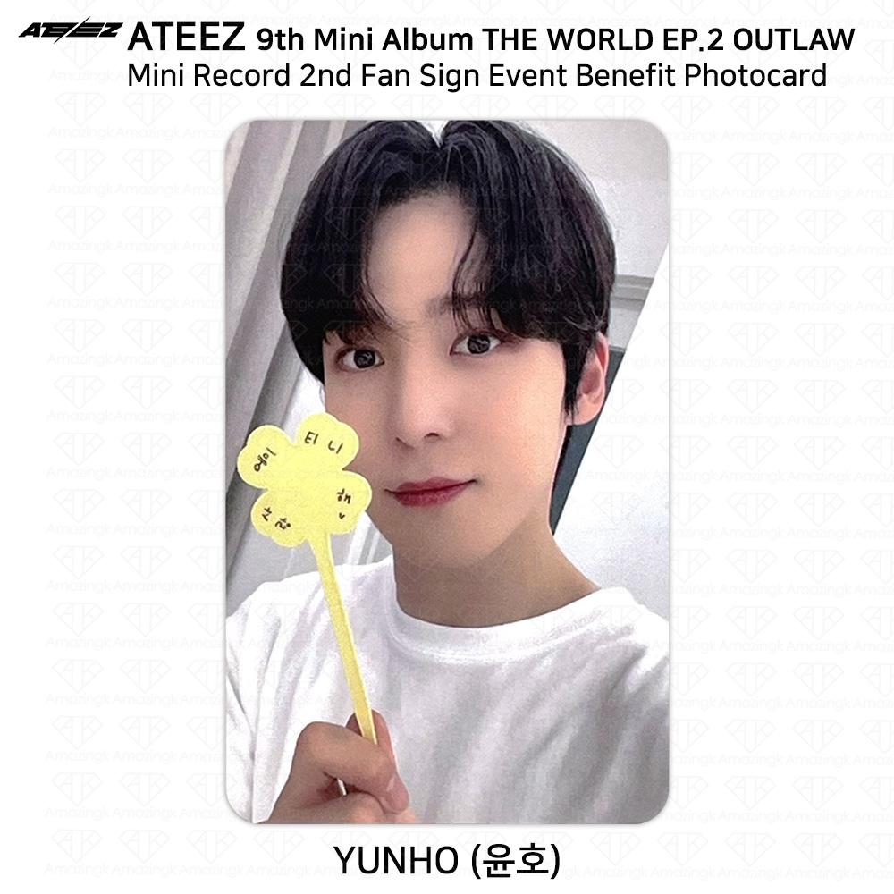 ATEEZ THE WORLD EP.2 OUTLAW Fan Sign Event Benefit Photocard Minirecord Everline