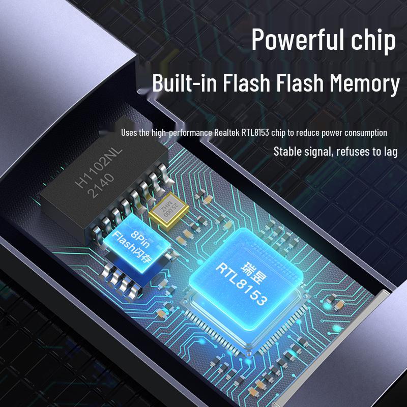 Plug-and-Play USB 3.0 to Gigabit Ethernet Adapter with RJ45 Port