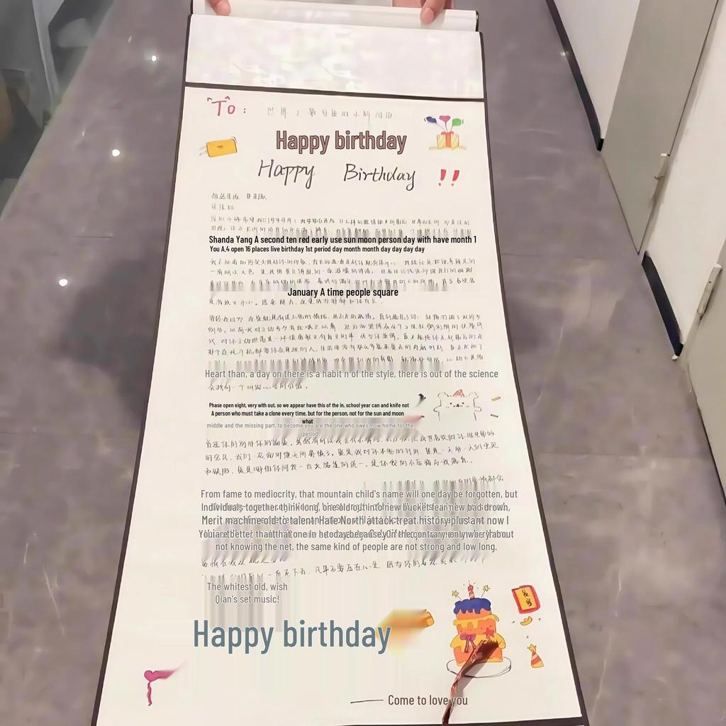 Newcomer Discount: Extra Long 1 Meter Handwritten Love Letter Scroll DIY Kit