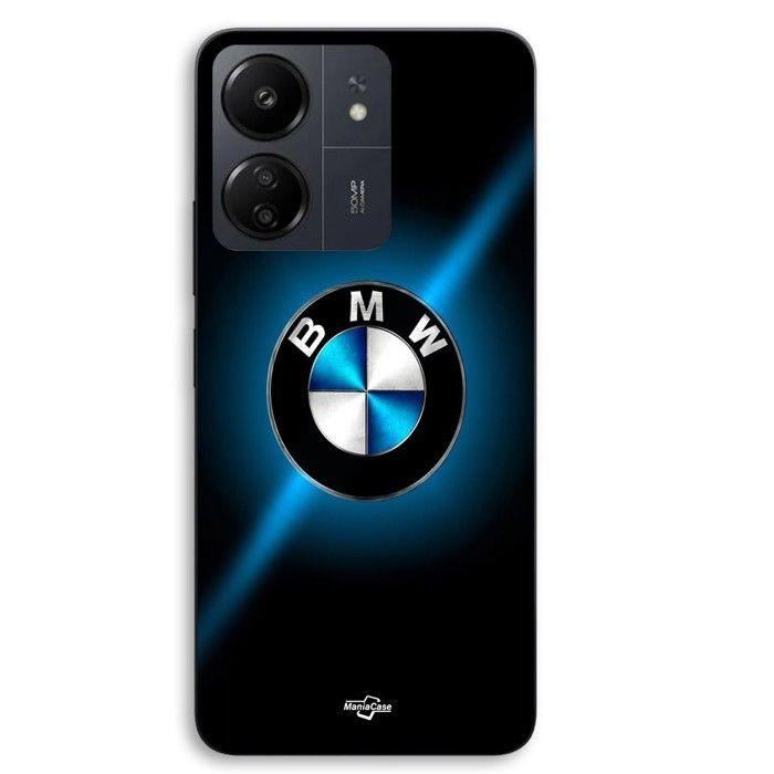 Coque Pour Xiaomi Redmi 13C 4g Logo BMW noir et bleu brillant Maniacase