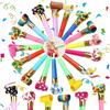 10-50pcs Party Blowers Whistles,Colourful Noisemakers Party Blowouts Squawkers Fringed Noise Maker,Birthday Wedding Noisemakers