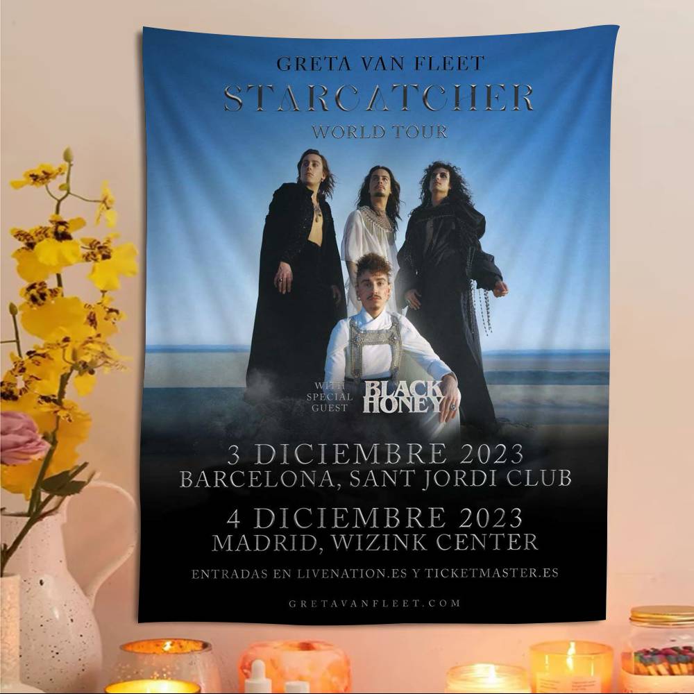 Greta Van Fleet Band Rock Cartone Animato Arazzo Arte Fantascienza Stanza Arredamento Casa Arte Arredamento Casa