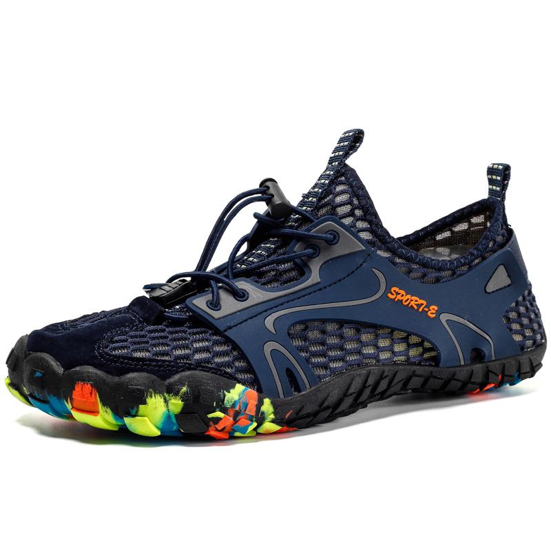 Hiking Boots Mens Outdoor Athletic Sports Trail Running Shoes High-Top Barefoot Upstream Water ShoesTrekking Climbing Sneakers
