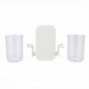 Toothbrush Cleaner Rechargeable Wall Mounted Tooth Brush Holder with 2 Slots and Timer Function for Bathroom