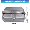Retro Aluminium Camping-Lebensmittelbehälterbox mit Wärmespeicherfunktion, ideal zum Wandern und Reisen, geräumiges Fach