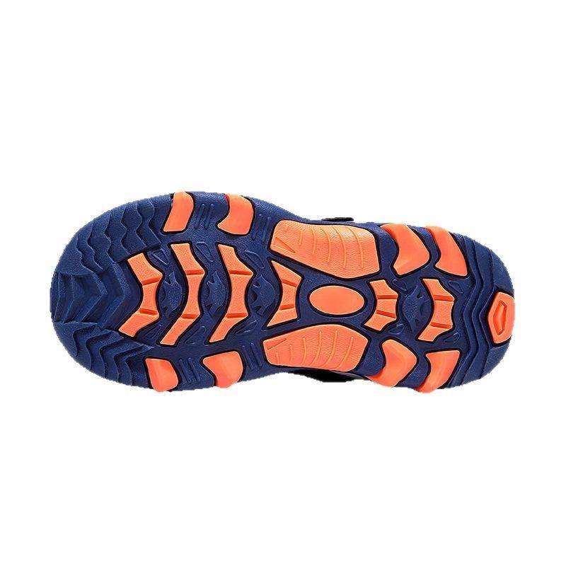 New Sandals Children's Sandals Boys Baotou Sports Sandals Medium and Older Children's Non-slip Buckle Beach Shoes