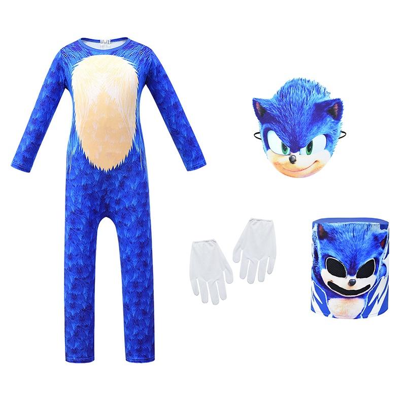 Hedgehog Kid Mask Cosplay Props Children Costume Jumpsuit Headgear Gloves