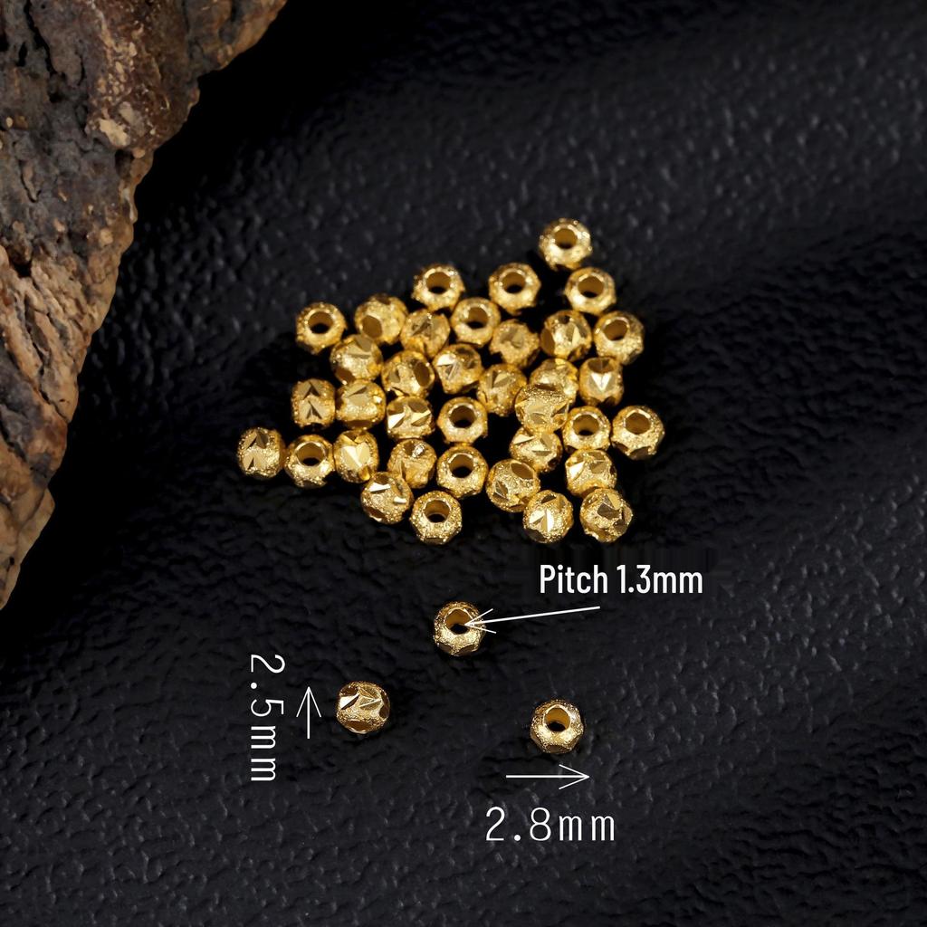 Argent Sterling S925 avec Perles Espacement Plaqué Or 24K pour Bijoux DIY